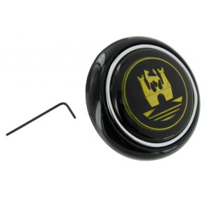 Horntryk med Wolfsburg logo sort/guld