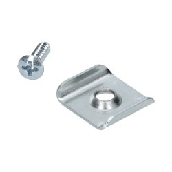 Holdebeslag for gummistrop til bagsde