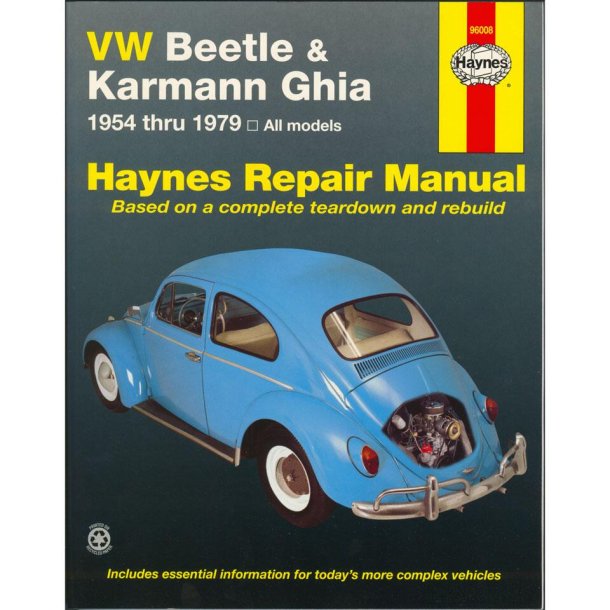 HAYNES MANUAL  T1 og Karmann Ghia  1954-1979