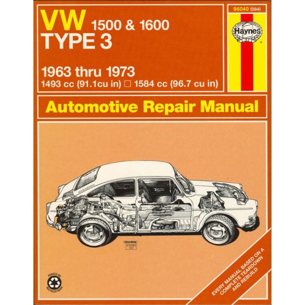 HAYNES VW TYPE 3  15/1600 MANUAL