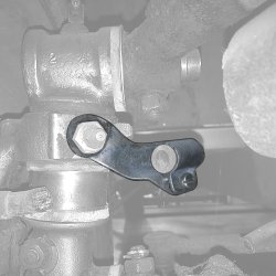 Beslag for bremseslange splitbus front venstre