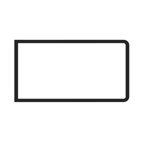 Siderude gummiliste for ventilatiomsrude 'Deluxe' (aluminium trim)