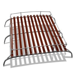 Bagageb�rer, tre buer, rustfrit st�l for bus.