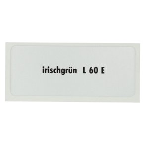 Sticker L 60 E, irsk grn