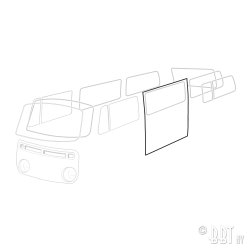 Gummiliste skydedr T2 Bay venstre German
