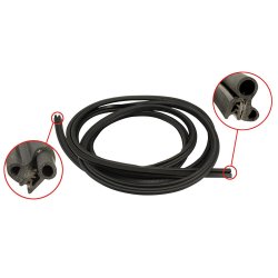 Gummiliste  bagklap, Tysk