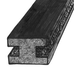 Gummi omkring motorrummet, skum kvalitet tysk