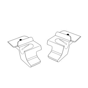 Forbindelse mellem indvendig og ydersiden skrabelister bag d�ren, som par, L / R