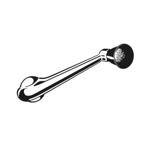 Vindue hndtag original style sort knap, pr. stk