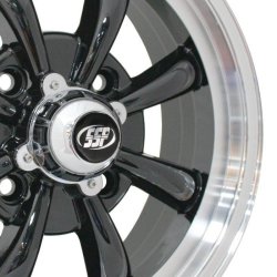 GT 8 Spoke Blanksort/poleret 4x130